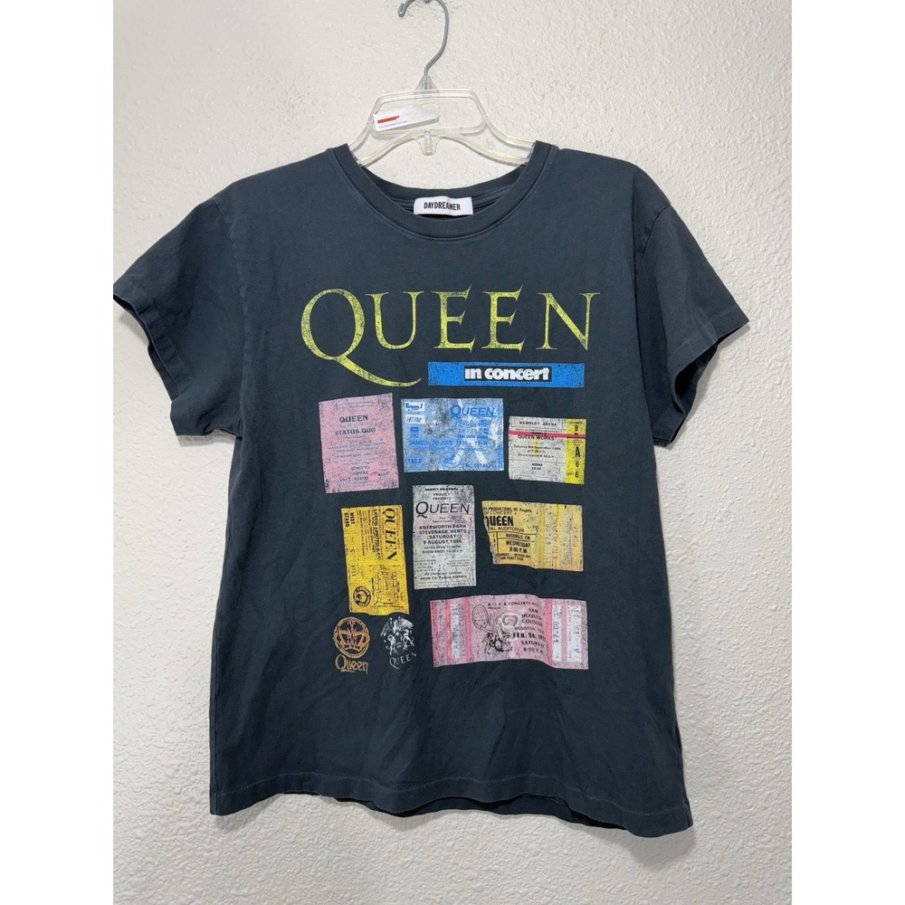 Free People Daydreamer Graphic T Queen Band Short Sleeve Gray